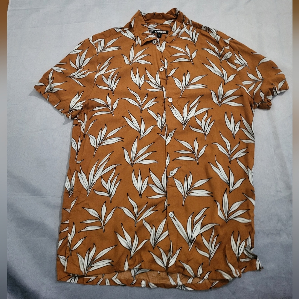 Express Camp Shirt (Palm Print)